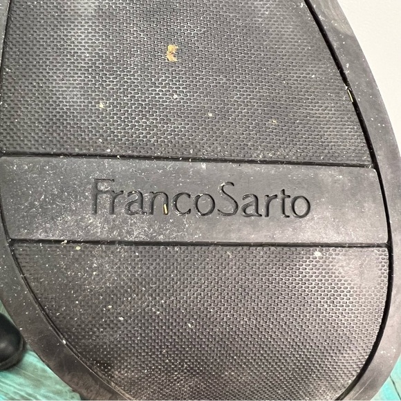 Franco Sarto Black Leather Heeled Knee High Boots Size 9.5M - Picture 8 of 16